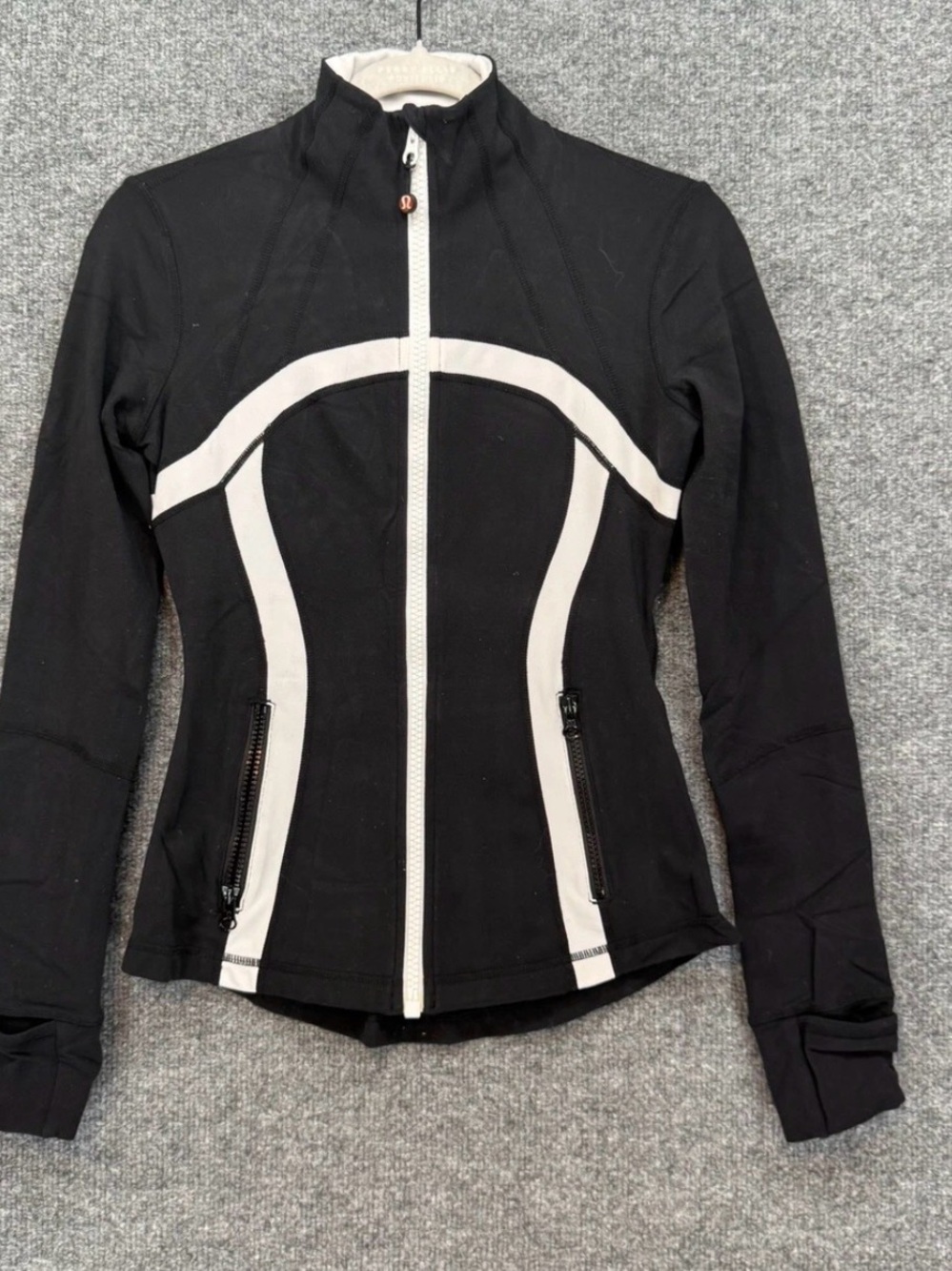 lululemon athletica Black Jacket with White Contrast Trim